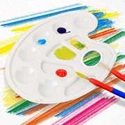 10 lưới hình bầu dục màu nước bằng bột màu acrylic bảng màu sơn mẫu giáo nguồn cung cấp bức tranh bảng màu palette