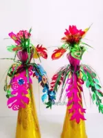 Jianjinjian Paper Tower Tube Средний номер плюс круглый дно и цветок башни