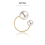 Terra holiday14K kích thước vàng đôi ngọc cung điện khí chất mở tiệc nhẫn nữ phong cách Nhật Bản - Nhẫn nhẫn đôi bạc