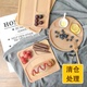 Giải phóng mặt bằng không sơn bạch đàn tấm lưới sáng tạo Nhật Bản ba lưới rắn gỗ bộ đồ ăn tấm khay ăn sáng Đồ ăn tối