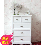 Gỗ rắn mục vụ trắng tủ đầu giường tủ đầu giường tủ tủ lưu trữ tủ lưu trữ tủ