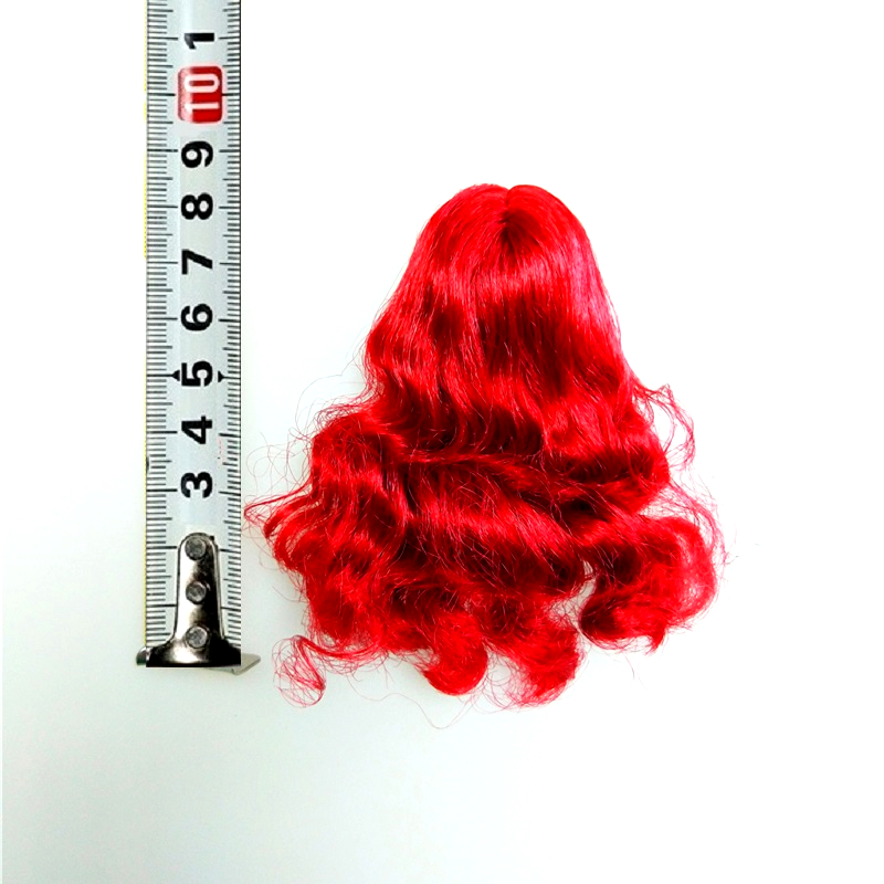 10 Curly Rose1 / 6 Man soldier female Head carving Hair cover Wigs fit ymtoysgactoyskumik1 : 6 female Head carving change head