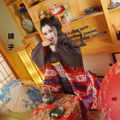 taobao agent One Piece and the Kingdom of Robin COS Server and Kimono Japanese Anime Cosplay Server Geisha