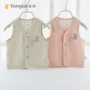Tongtai vest đôi lớp bông bé áo ghi lê nam giới và phụ nữ bé dày vest bé vest vai mùa xuân và mùa thu áo khoác trẻ em nam 12 tuổi