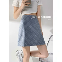Весенняя юбка, приталенная осенняя мини-юбка, А-силуэт, коллекция 2021, высокая талия, с акцентом на бедрах