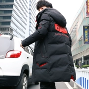 Áo khoác mùa đông nam cotton 2018 phiên bản Hàn Quốc mới của xu hướng dày trong áo gió dài mùa đông mặc quần áo cotton
