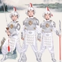 Trang phục Trắng Nhỏ Chung Zhao Zilong Armor Ba Vương Quốc Dịch Vụ Tổng Hợp Trang Phục Biểu Diễn của Trẻ Em Erlang Thiên Chúa Giáp Tabard kinh doanh quần áo trẻ em