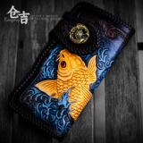 Длинный бумажник подходит для мужчин и женщин с молнией, кожаная маленькая сумка клатч, из натуральной кожи