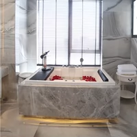 Встроенный акриловый массажер, роскошная ванна, 1.7м, 1.85м, поддерживает постоянную температуру