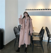 Mùa thu và mùa đông Phụ nữ phiên bản Hàn Quốc của áo len dài trùm đầu Hepburn thường mặc áo khoác len cho học sinh - Áo Hàn Quốc