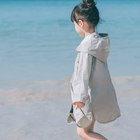 Trẻ em của quần áo chống nắng 2018 cô gái mới trong phần dài của mặt trời quần áo bảo hộ ngoài trời thoáng khí giản dị áo khoác trẻ em của mặt trời bảo vệ quần áo quần áo trẻ em xuất khẩu