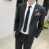 Dongdaemun Suit Suit Nam Slim Hàn Quốc Ăn mặc giản dị Xu hướng ăn mặc đẹp trai Thanh niên nhỏ Suit Anh - Suit phù hợp quần nam Suit phù hợp