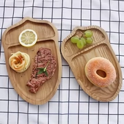 Hạt dẻ sáng tạo gỗ rắn phong cách Nhật Bản món ăn bằng gỗ tro dưa đỏ snack trái cây nut tấm toàn bộ gỗ baking snack khay gỗ