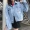 Phiên bản Hàn Quốc của retro thêu hoa sinh viên ánh sáng hoang dã phần ngắn quần áo denim nữ áo khoác cardigan mỏng mỏng