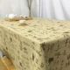Бежевая каллиграфия скатерть