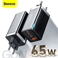 Baseus 65W Gan Charger QC 4,0 3.0 Тип C PD USB -зарядное устройство с