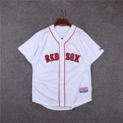 Châu âu và Hoa Kỳ quần áo bóng chày thêu huy hiệu kỹ thuật số ngắn tay hip-hop thể thao lỏng T-Shirt Harajuku BF ăn mặc dịch vụ đẳng cấp