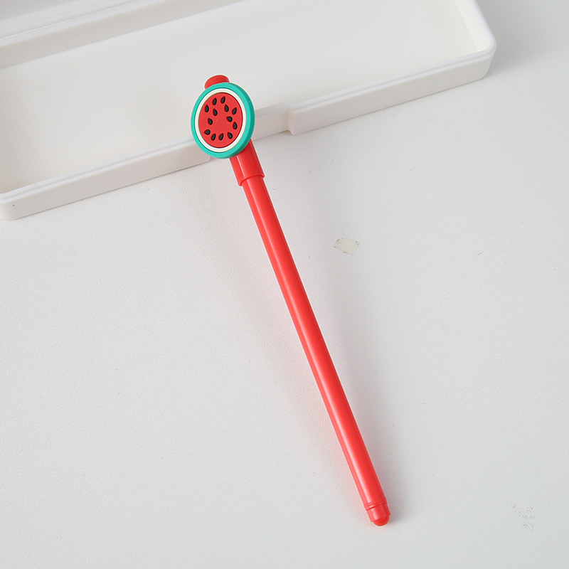 0.5Mm & Red Watermelonins lovely Cartoon Roller ball pen like a breath of fresh air originality student Water pen write solar system to work in an office Signature pen black