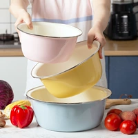 Японская эмалевая бассейн для мытья бассейн с большим макароном кухни и бассейна, живая лапшой, высокий клад, класс для промазки пищевой клад