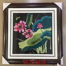 Парча Мао 原创新中式中国风玄关装饰画书房荷花莲花荷叶壁画挂画