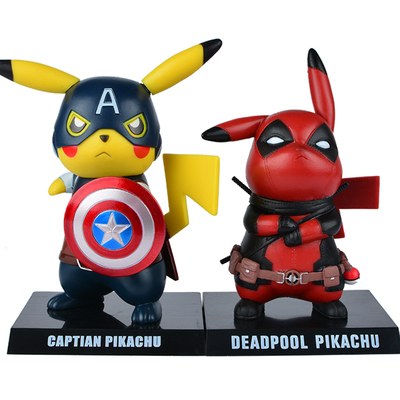 taobao agent Marvel Pokémon Pokemon Pikachu cos Deadpool Beauty Team Spider -Man Swing Birthday Gifts