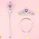 Frozen Blue Baby Hair Phụ kiện Magic Wand Princess Girl Bow Mũ bé Tóc Clip Vương miện Kẹp tóc - Phụ kiện tóc