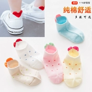 Quần tất trẻ em nữ cotton nông miệng mùa xuân và mùa thu cotton 3-5-7-9-12 tuổi Trẻ em mùa xuân và mùa hè mỏng phần trẻ em - Vớ