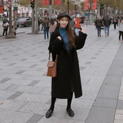 Áo khoác len nữ 2018 thu đông 2018 phiên bản Hàn Quốc mới của áo len dài đến đầu gối, áo khoác len Sen - Áo Hàn Quốc