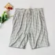 Modal quần short nữ mùa hè mỏng phần đồ ngủ nhà cotton sọc nhà cotton rộng năm điểm quần có thể mặc bên ngoài - Quần tây