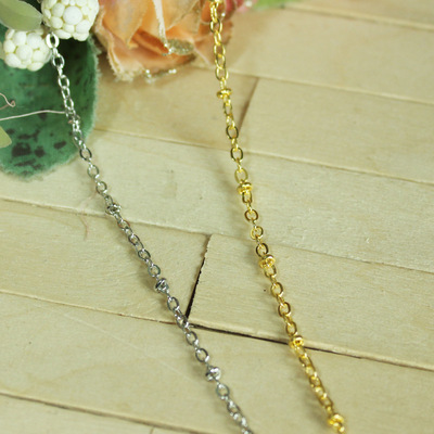 taobao agent 1 meter -wide 2mm Golden Silver Bead Ball Press Press 0 Chain O -Chain Handmade DIY BJD baby jacket accessories