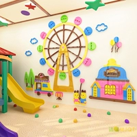 Трехмерное колесо обозрения для детской комнаты на стену, мультяшный макет, аттракционы для детского сада, украшение, в 3d формате