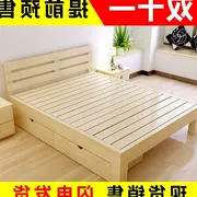 Gỗ thông rắn gỗ 3 m loại giường đôi giường 8 m 2 m cạnh giường ngủ bằng gỗ giường gỗ rắn