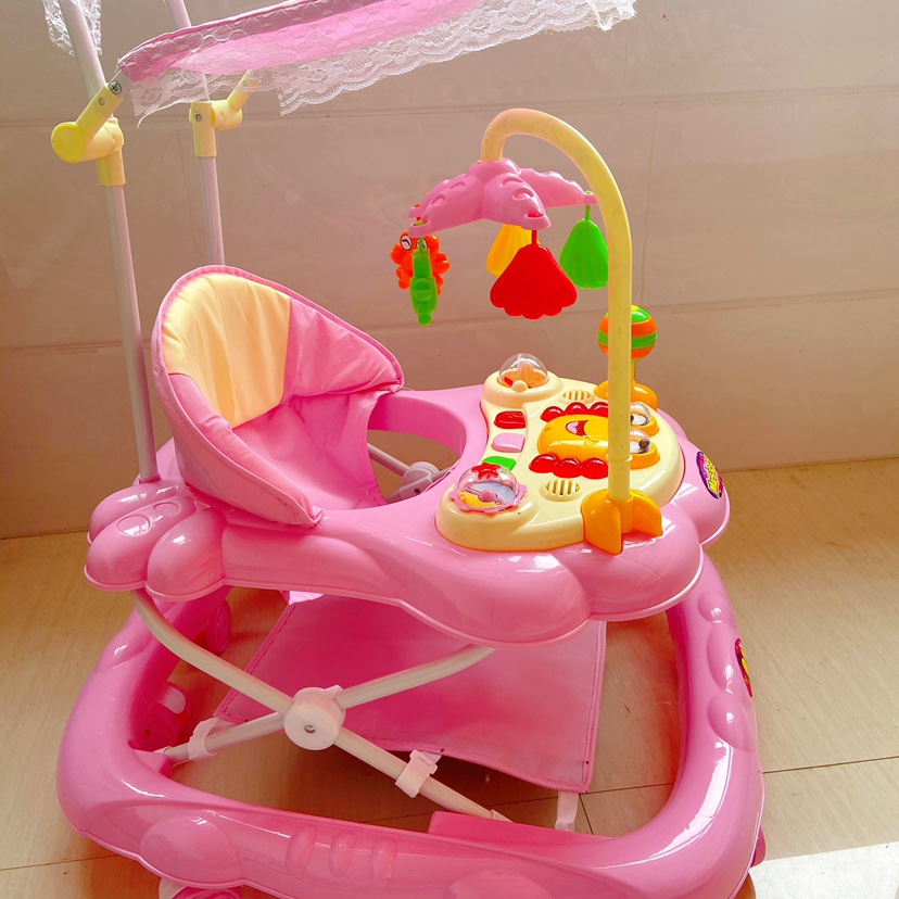 Pink Deluxe2021 baby carriage Boys and girls Walkers newborn bb baby walk vehicle child With music Starting car