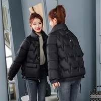 Зимний пуховик с пухом, короткая куртка, коллекция 2022, в корейском стиле, оверсайз