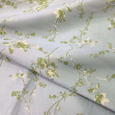 Набивные ткани 145cm宽幅服装配饰森系碎花提花面料浅蓝色春夏连衣裙箱包布料