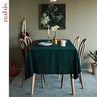 Crayon gửi thảm bàn khăn trải bàn màu cà phê đồng bằng rắn Bắc Âu mạng lưới phân phối vải đỏ in khăn trải bàn khăn trải bàn bàn tròn đơn giản - Khăn trải bàn khăn trải bàn ăn