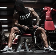 LVFT mới tập thể dục cơ bắp anh em chạy thể thao thở vest nam mùa hè đào tạo tights áo trùm đầu