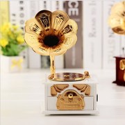 máy nghe nhạc đĩa than mini Máy ghi âm retro châu Âu máy ghi âm âm nhạc hộp âm nhạc hộp âm nhạc trang trí văn phòng - Máy hát 	đầu đĩa than linn