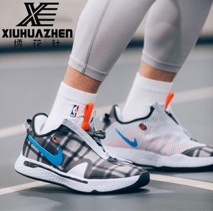 Nike Nike PG4.0 Pharise Джордж 4-го поколения клетчатые кроссовки на молнии черно-белые CD5082-001-002