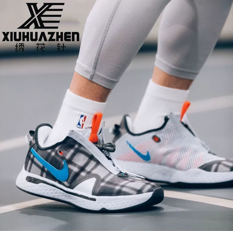 Nike Nike PG4.0 Pharise Джордж 4-го поколения клетчатые кроссовки на молнии черно-белые CD5082-001-002