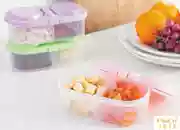 Trẻ em hộp trái cây cầm tay đôi con dấu trường tiểu học bánh chống rò rỉ tập thể dục trái cây tươi hộp thực phẩm trong nhà trẻ em - Đồ bảo quản
