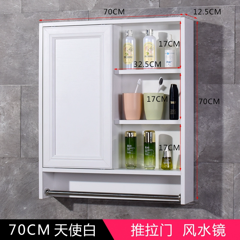 Phong cách Trung Hoa hiện đại di động cửa trượt gương Phong Thủy tủ giá gương trang điểm treo tường bồn rửa nhà tắm ẩn gương tủ gương inox tủ gương inox 