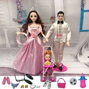 Trẻ em mới búp bê cặp đôi phù hợp với Barbie món quà sinh nhật cậu bé công chúa hoàng tử chơi đồ chơi nhà - Búp bê / Phụ kiện
