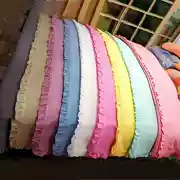 Máy giặt bằng vải bông màu rắn phong cách Hàn Quốc được bao phủ bởi mùa hè mát mẻ bằng đôi trải giường Philippines với lớp phủ ren bốn mùa - Trải giường