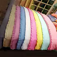 Máy giặt bằng vải bông màu rắn phong cách Hàn Quốc được bao phủ bởi mùa hè mát mẻ bằng đôi trải giường Philippines với lớp phủ ren bốn mùa - Trải giường ga trải giường đơn