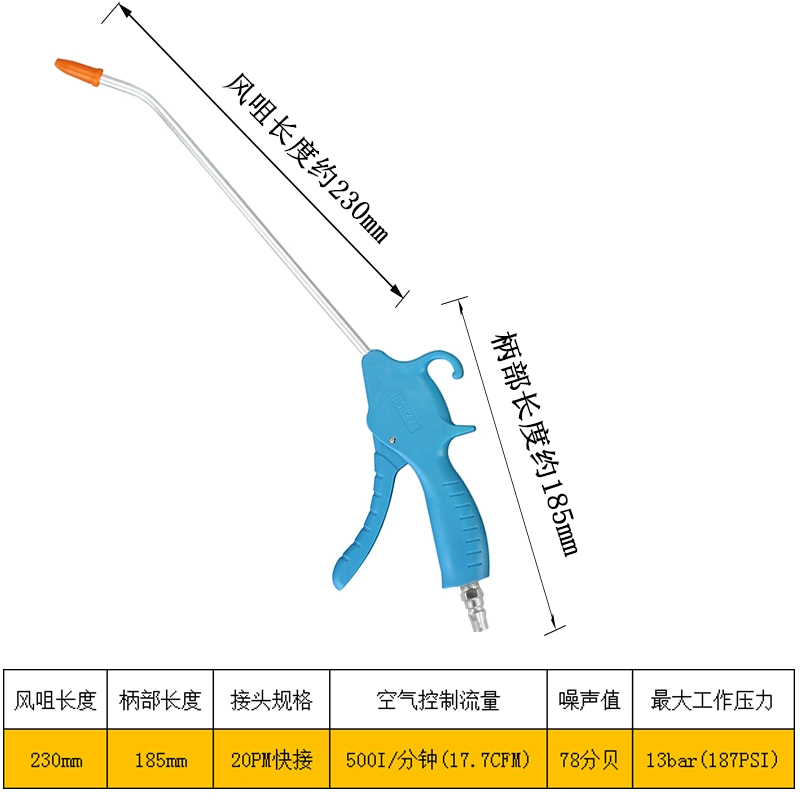 Súng thổi bụi cao áp, súng thổi, súng thổi bụi mở rộng, máy bơm không khí, súng thổi, súng phun, bộ súng phun bụi, dụng cụ khí nén súng hút bụi dùng khí nén 