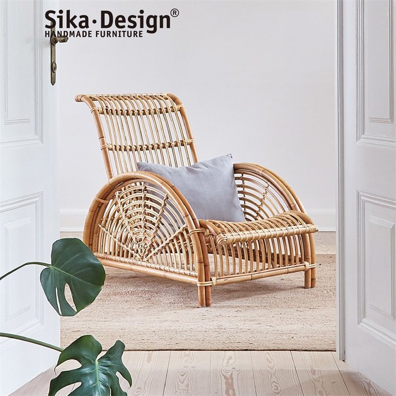 [Sikadesign丹麦手工藤编休闲躺椅设计师款北欧家具Paris chair]