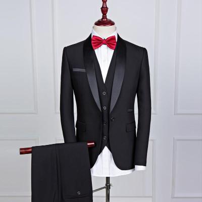 Bộ đồ vest nam phù hợp với chú rể buổi tối váy cưới chủ nhà tuxedo slim ba mảnh phù hợp với bộ đồ nam đẹp trai - Suit phù hợp