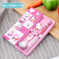 КТ -ложка+цветочный палочка для еды (квадрат)