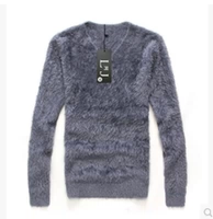 Темно -серый [v -neck Hair Sweater]